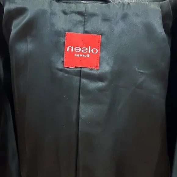 Rare 90s style floral embroidered leather jacket blazer - Picture 8 of 8